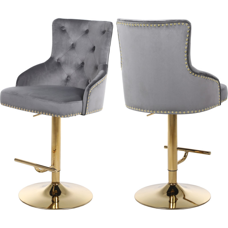 Mercer41 Bocana Swivel Adjustable Height Bar Stool & Reviews Wayfair